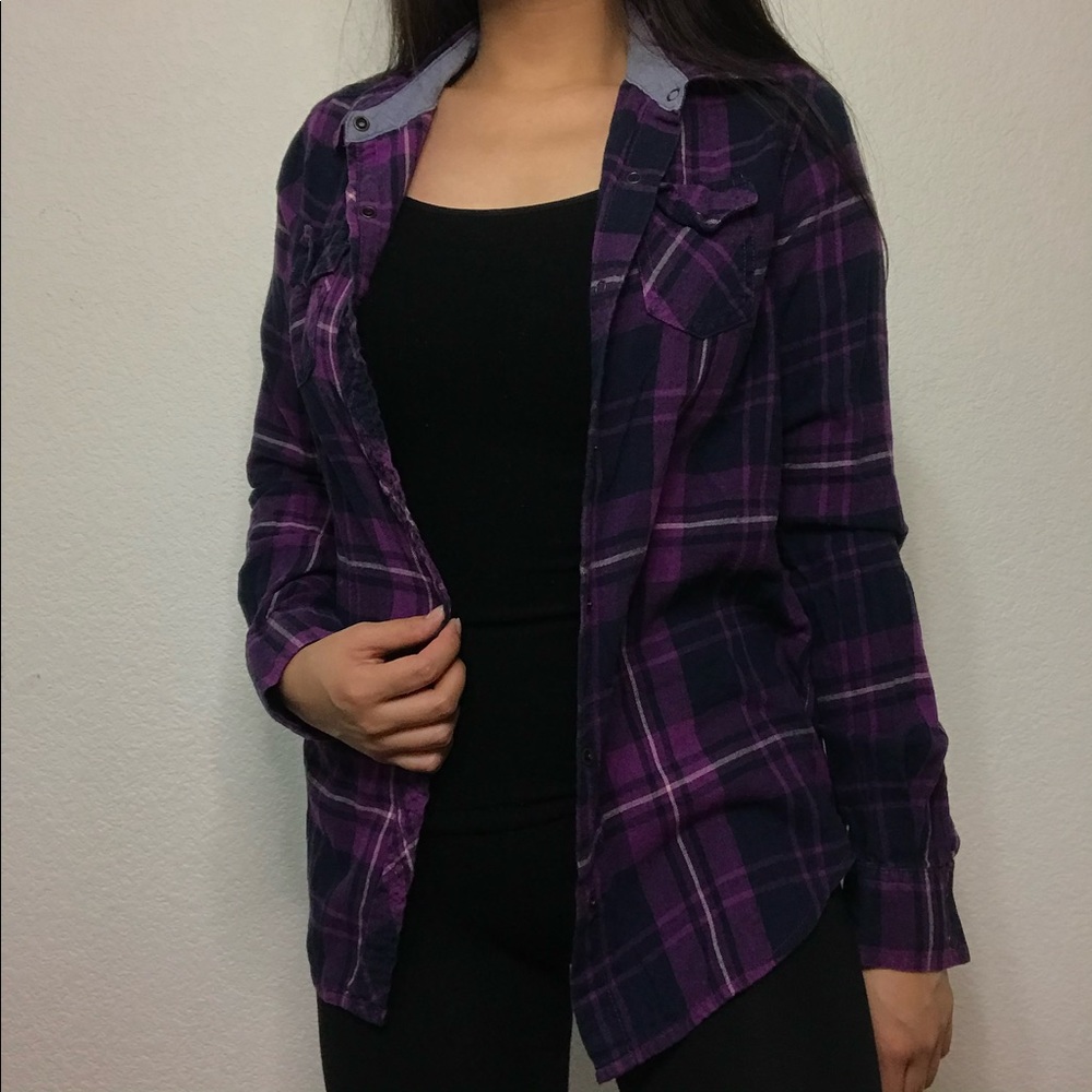🌱 Arizona Jean Company | Purple Plaid Flannel